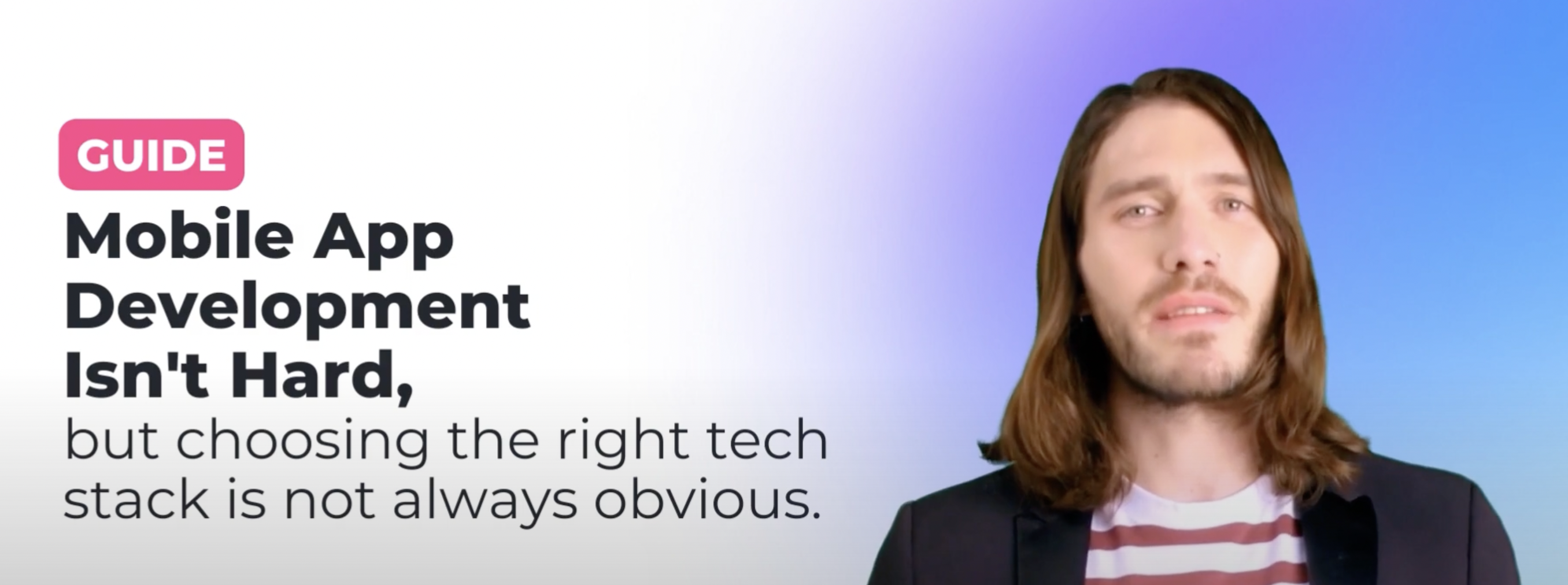 The right technology stack for the right mobile app is like a recipe. (Video)