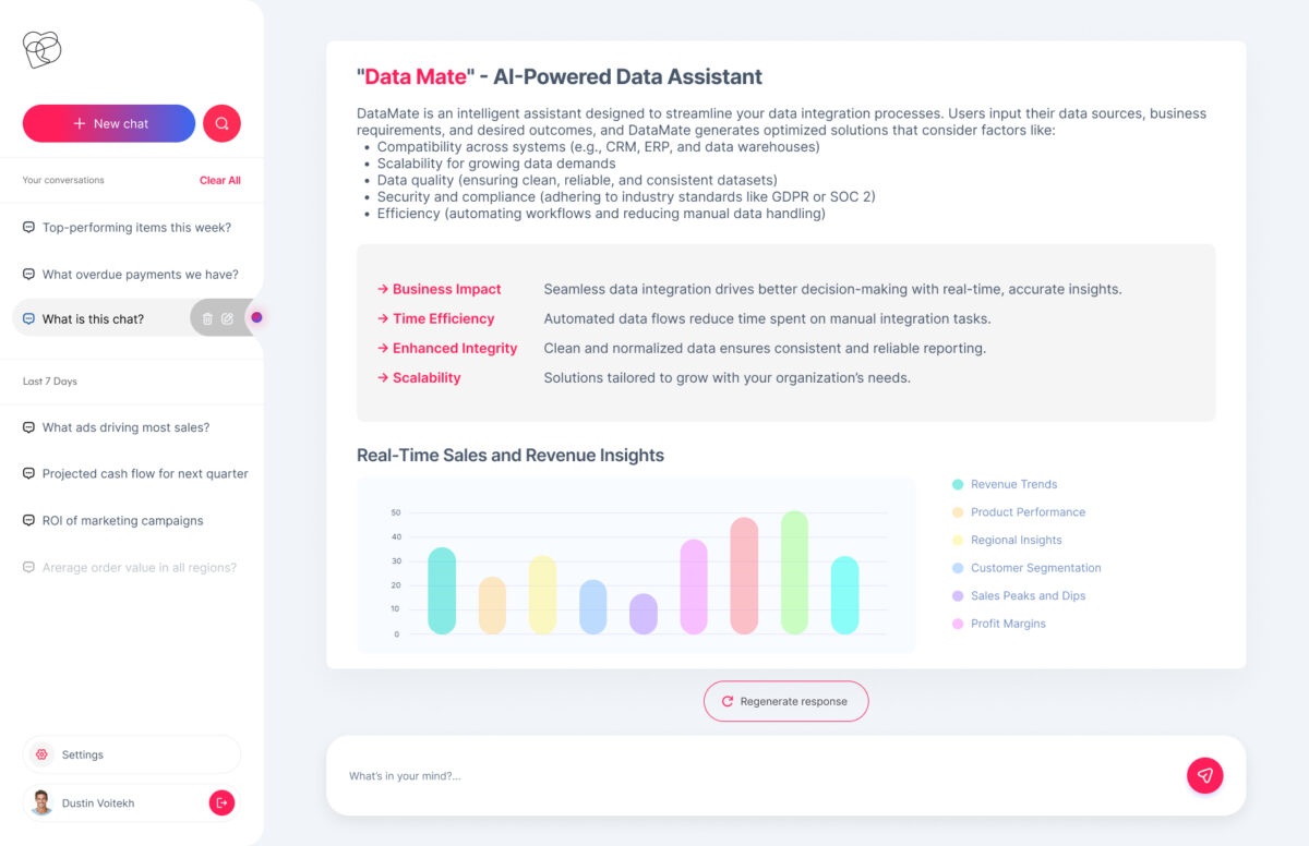 AI based chat in data integration software