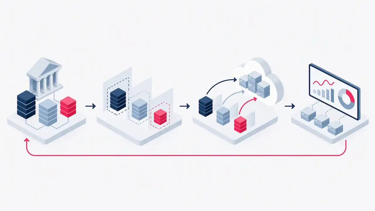 Four stages of compliant bank cloud migration
