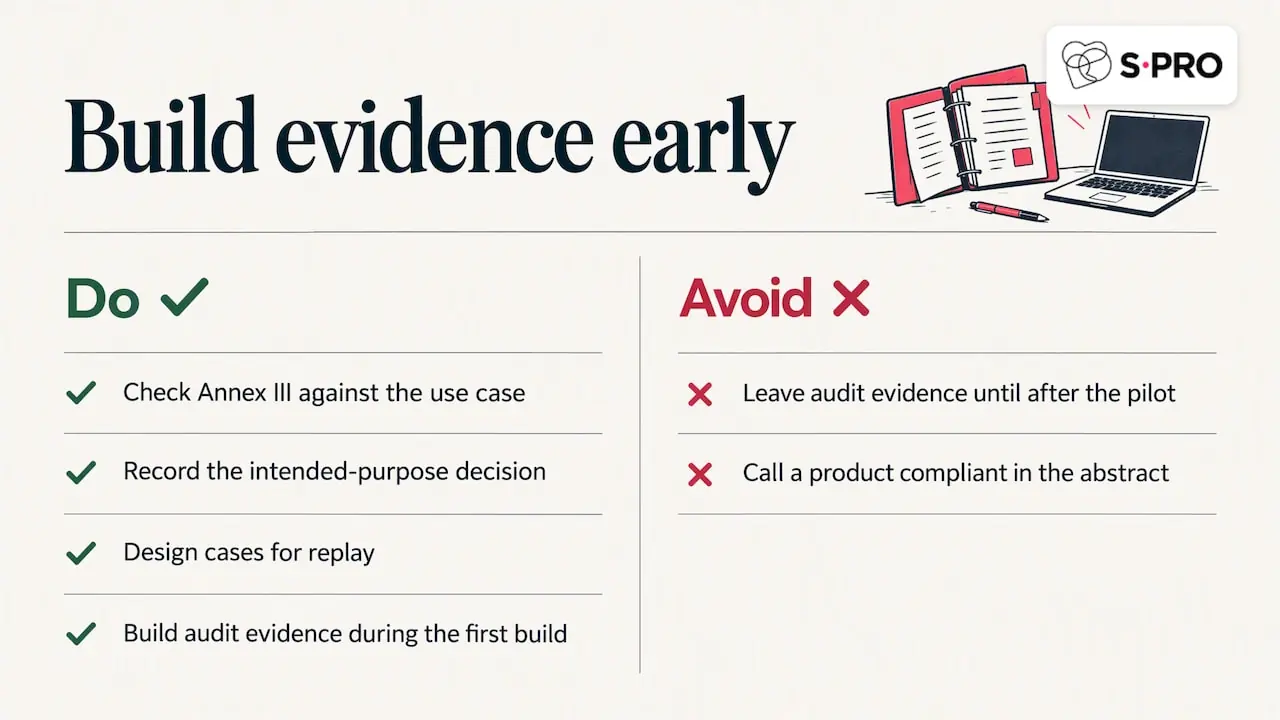 Our perspective: build the evidence in, not on — overview diagram