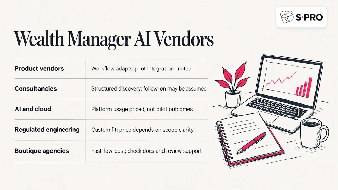 Five supplier types for wealth management AI pilots